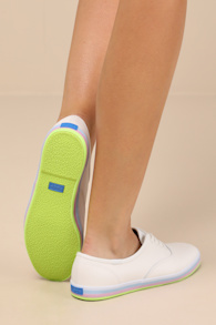 Champion Snow White Multi Foxing Striped Leather Sneakers 1