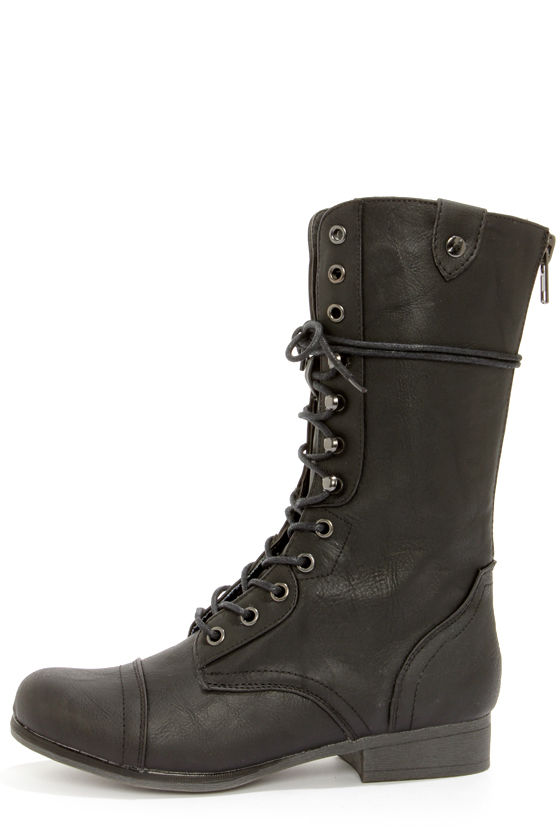 madden girl combat boots black