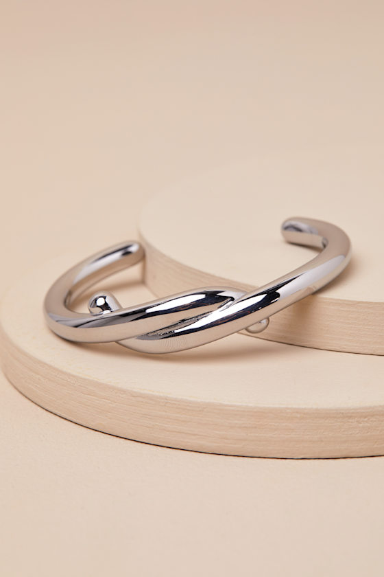 Marty Silver Twist Cuff Bracelet 1