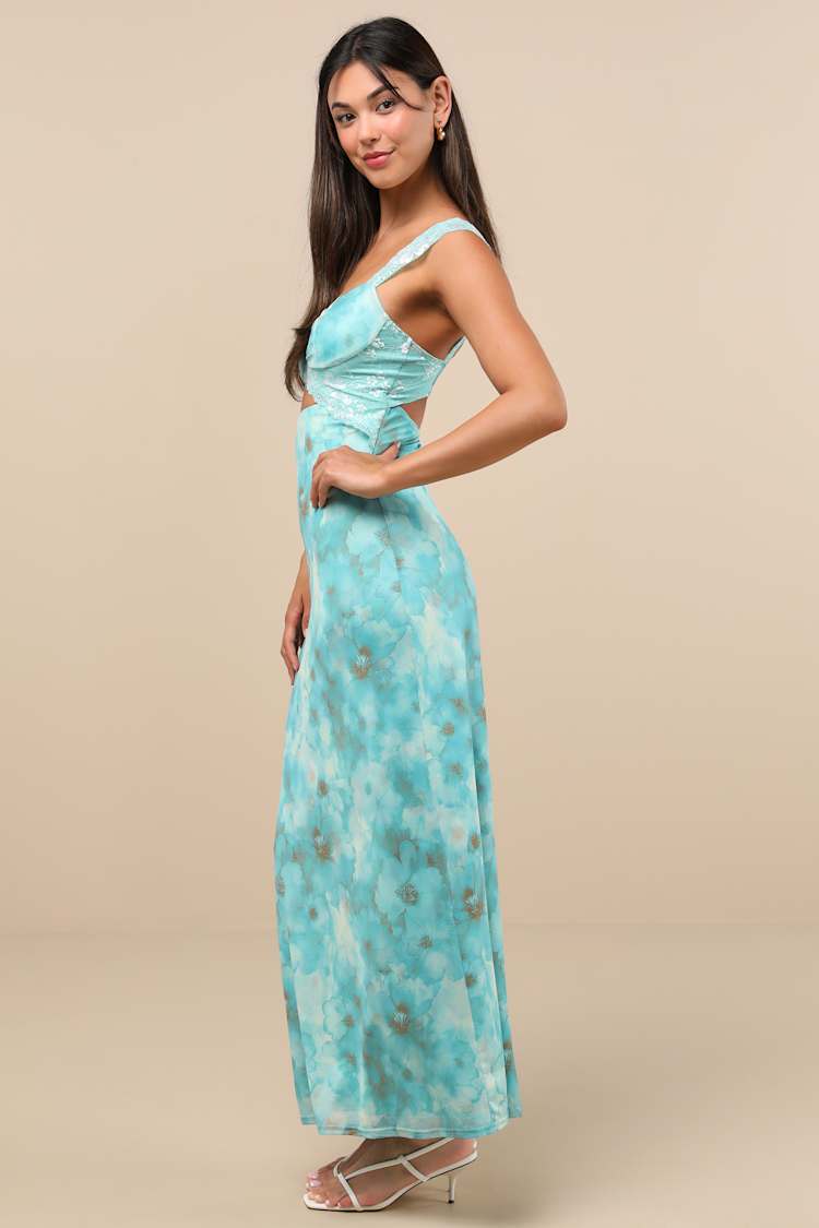 knee length dresses for ladies Mimi Lace Floral Maxi Dress main image 1