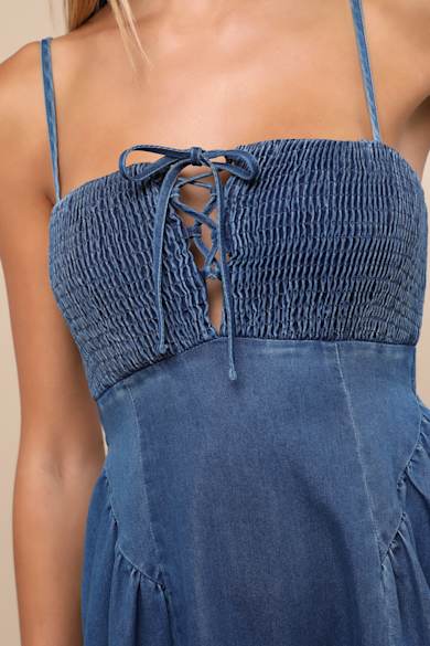blue block dress No More Blues Wrap Dress main image 1