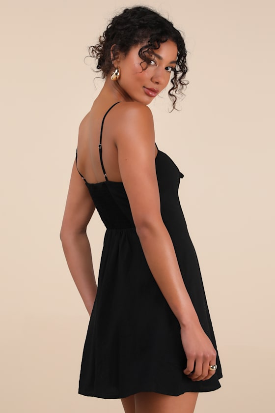 Diora Black Sleeveless Mini Dress 3