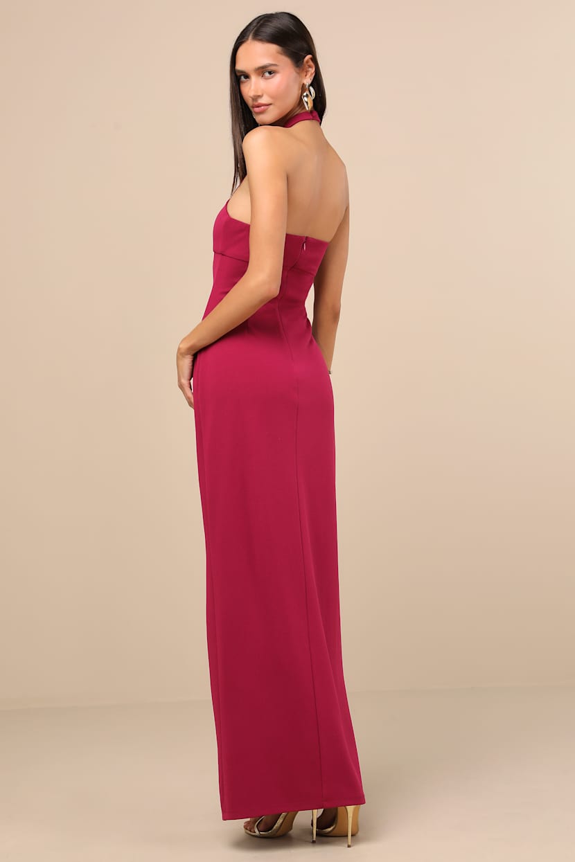 Magenta Maxi Dress - Asymmetrical Maxi Dress - Cutout Maxi Dress - Lulus