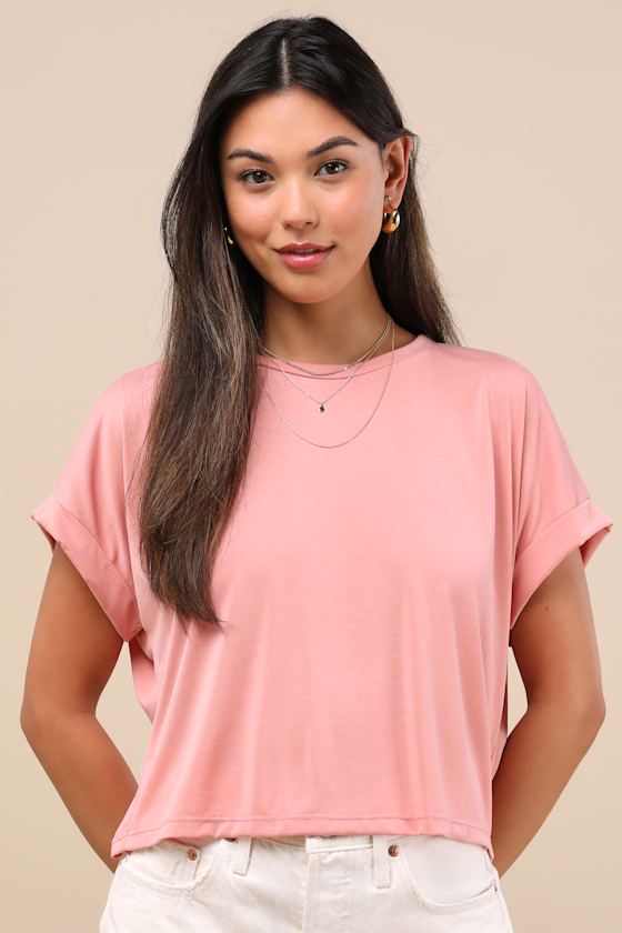 Cool Instincts Peach Pink Short Sleeve Top 2