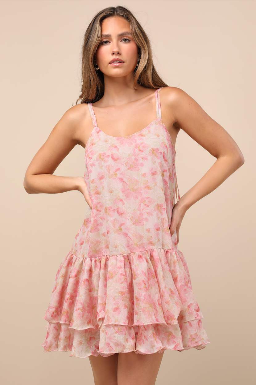 flirt envy embellished mini dress Marbella Sequin Embellished Scoop Neck Ruffle Hem Mini Dress White XS