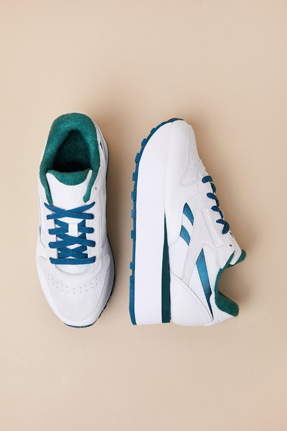 Reebok Classic Leather Triple Lift Moon And Green Platform Sneakers