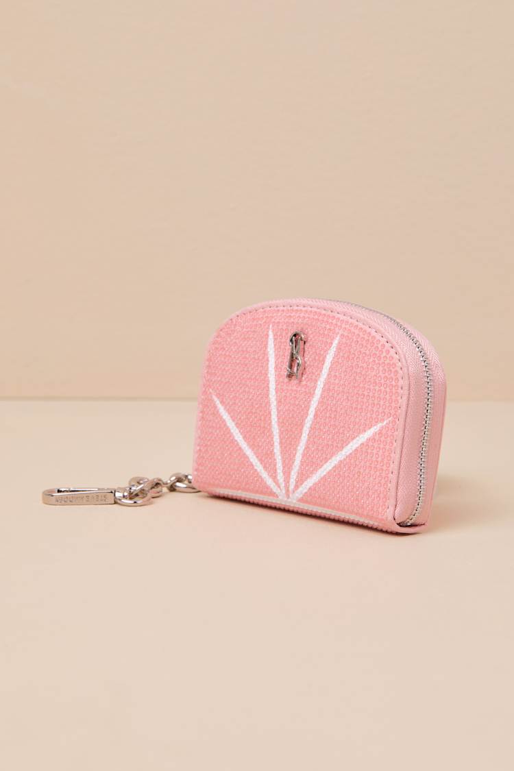 Juicy Citrus Light Pink Rhinestone Zipper Wallet