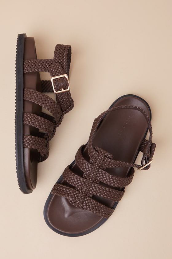 Billini Toyka - Chocolate Woven Sandals - Ankle Strap Sandals - Image 3