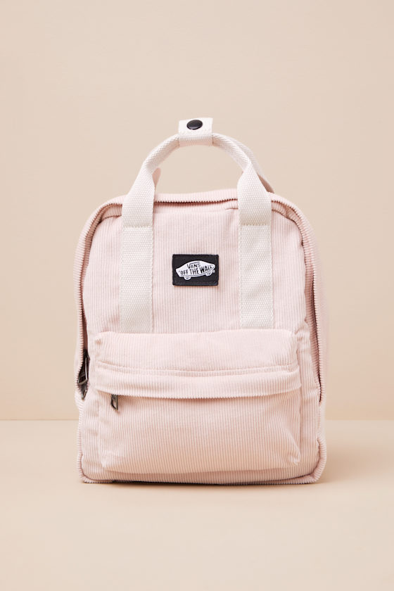 Low Key Blush Pink Corduroy Mini Backpack 1