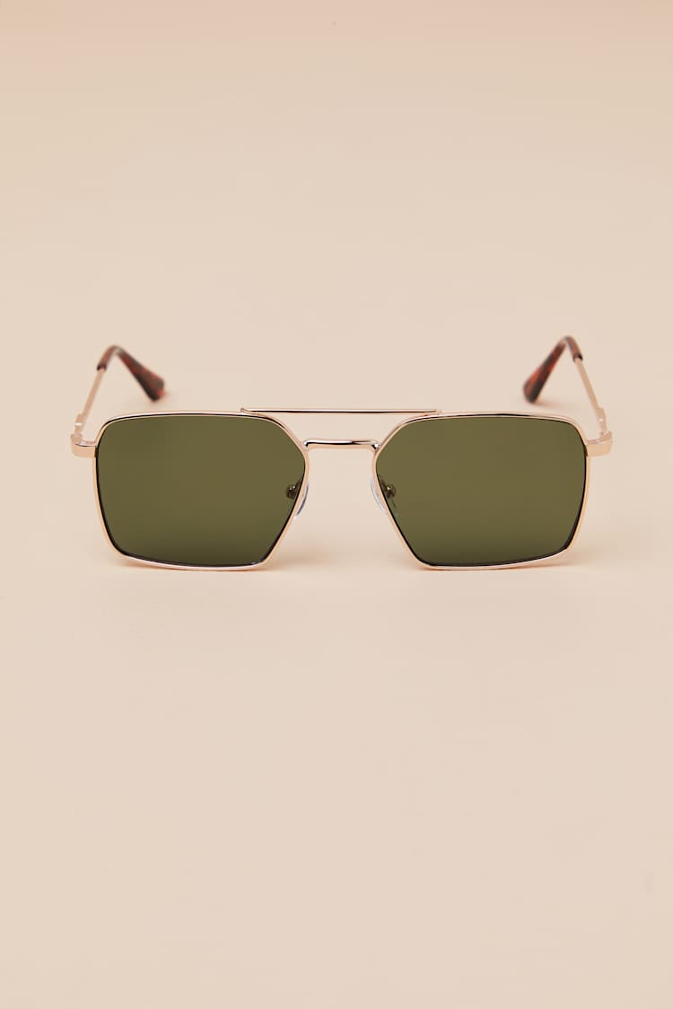 Chic Gold-Toned Square Sunglasses Donna III Square Sunglasses | Gold & Inca Gradient | DIFF  main image 3