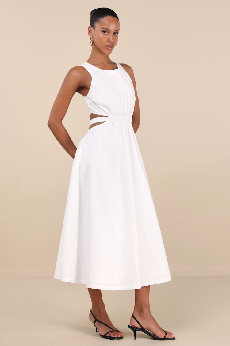 knee length dresses for ladies Cristina Bow-Tie Back Midi Dress main image 1