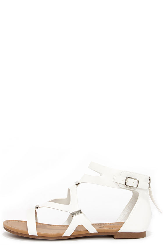 ivory gladiator sandals