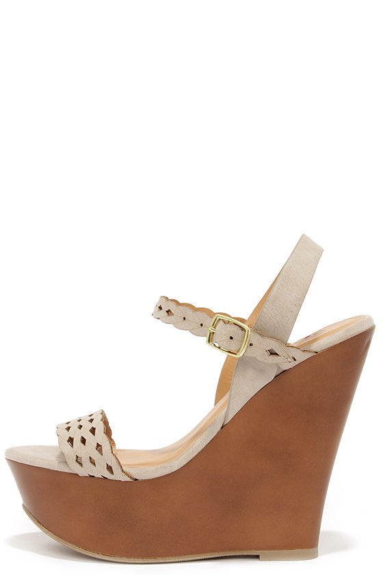 Cute Grey Wedges Platform Wedges Wedge Sandals 25.00 Lulus