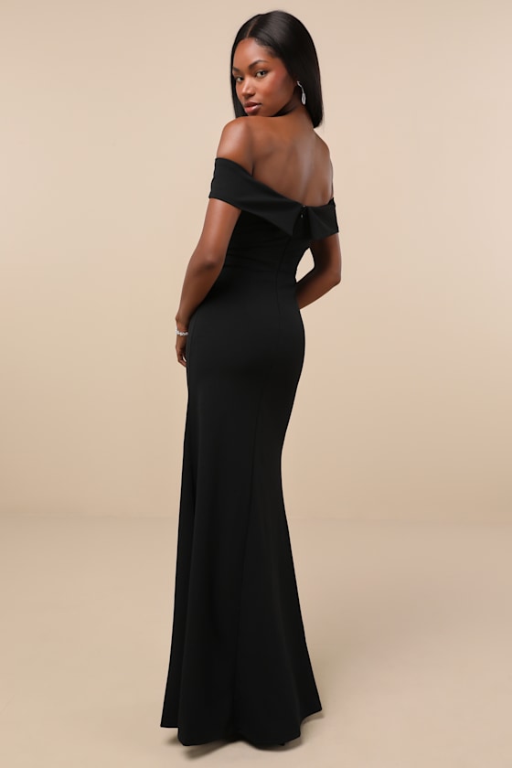Song of Love Black Off-the-Shoulder Maxi Dress 6