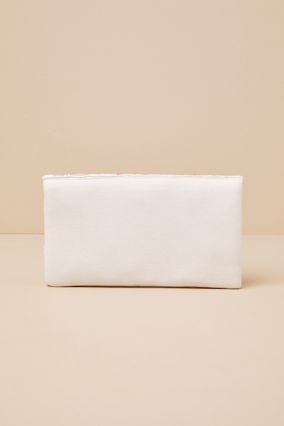 White Multi Beaded Clutch - Beaded Seashell Clutch - Clutch - Image 5