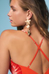 Asterias Gold Starfish Mismatch Statement Earrings