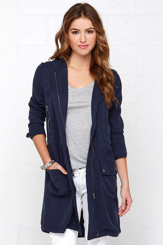 navy blue anorak jacket
