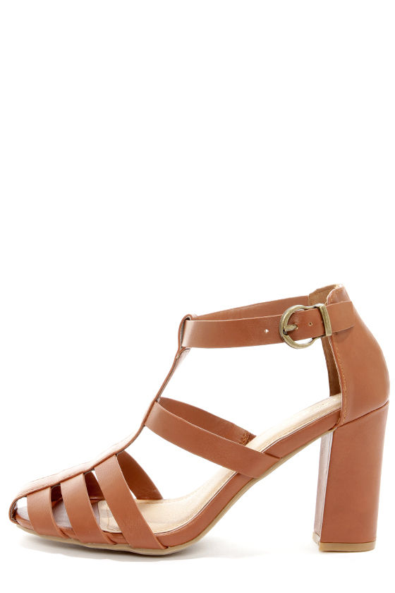 Bamboo Kendria 04 Chestnut High Heel Sandals
