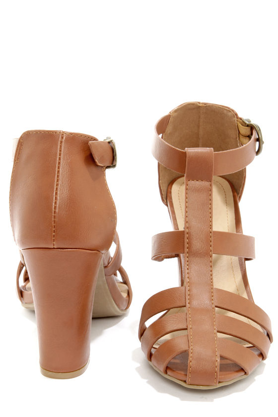 Bamboo Kendria 04 Chestnut High Heel Sandals