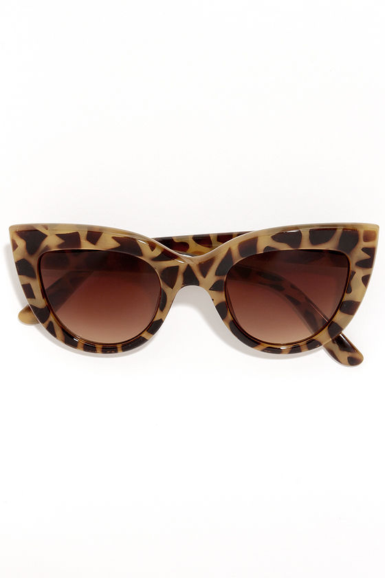 Cute Tan Tortoise Sunglasses CatEye Sunglasses 9.00