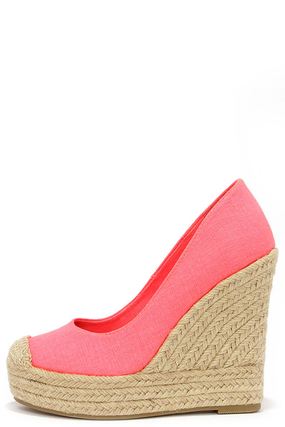 Cute Neon Wedges Espadrille Wedges Platform Wedges 49.00 Lulus
