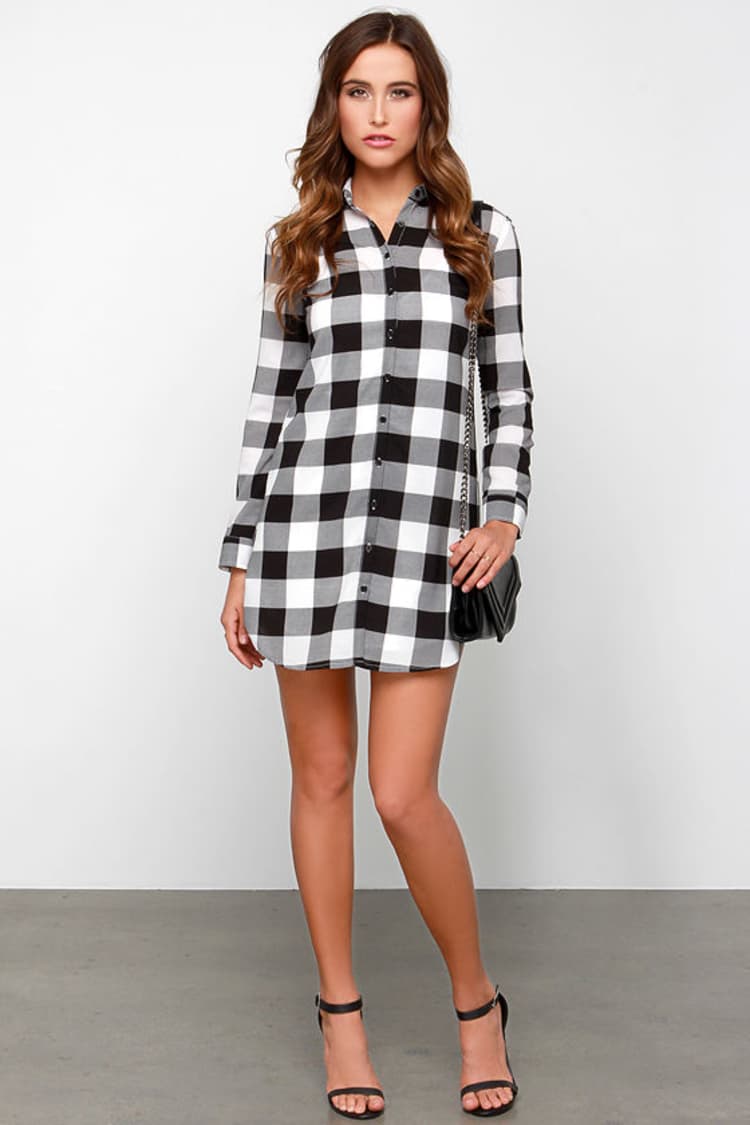 black white t shirt dress Black Striped T Shirt Dress main image 1