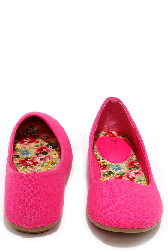 hot pink ballet flats