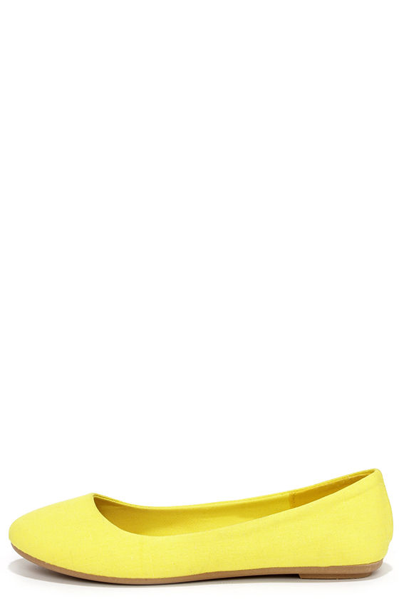 cute yellow flats