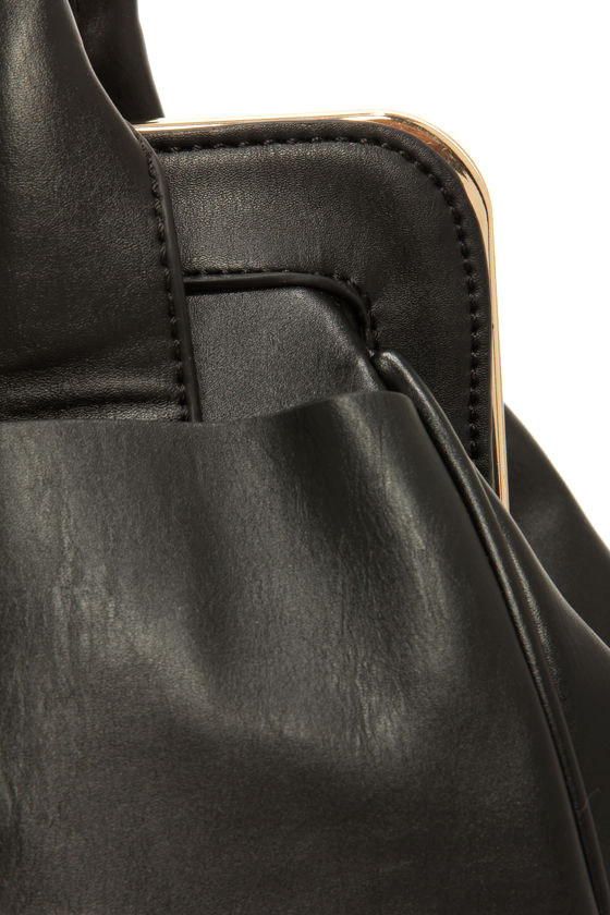 Cute Black Handbag Black Purse Vegan Purse 49.00