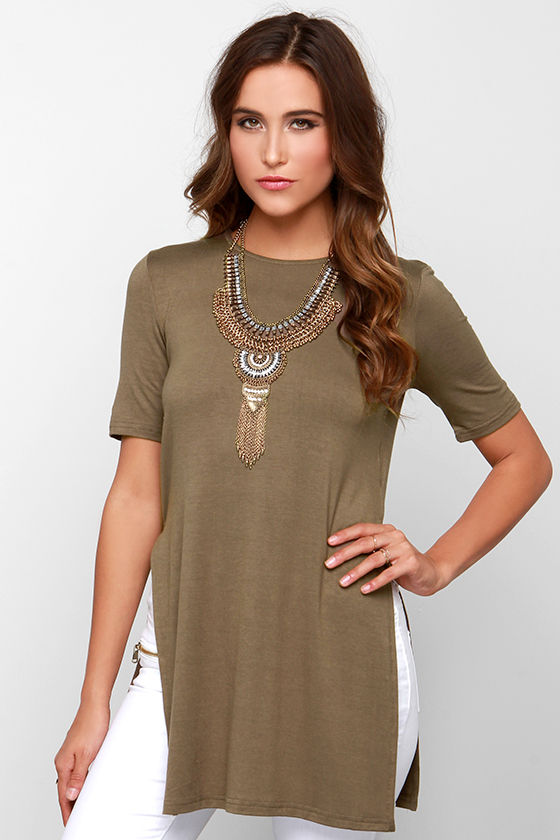 olive green top outfit