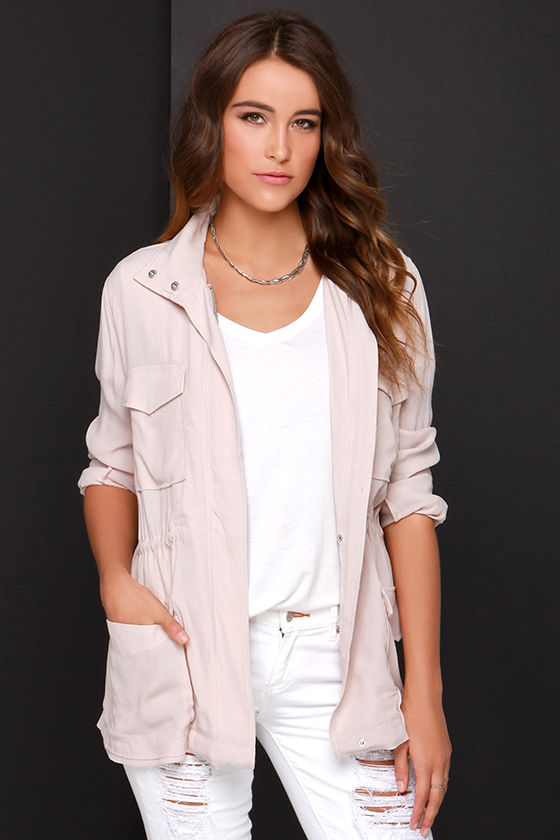BB Dakota Zaria Jacket Blush Jacket Lightweight Jacket 99.00 Lulus