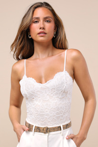 Midnight Romance Ivory Lace Bodysuit 1