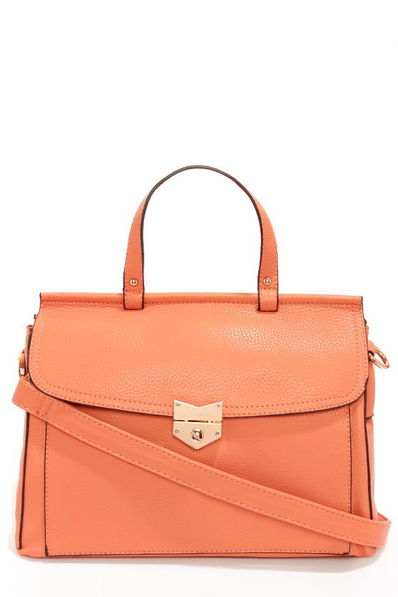 Chic Peach Handbag - Vegan Leather Handbag - $53.00 - Lulus
