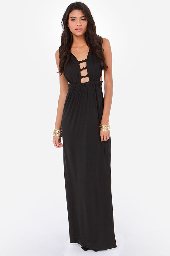 Sexy Black Dress - Maxi Dress - Cutout Dress - $59.00 - Lulus