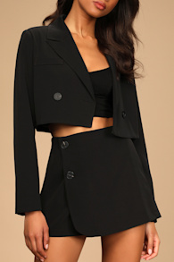 Suit 'Em Up Black Black High-Waisted Skort 6