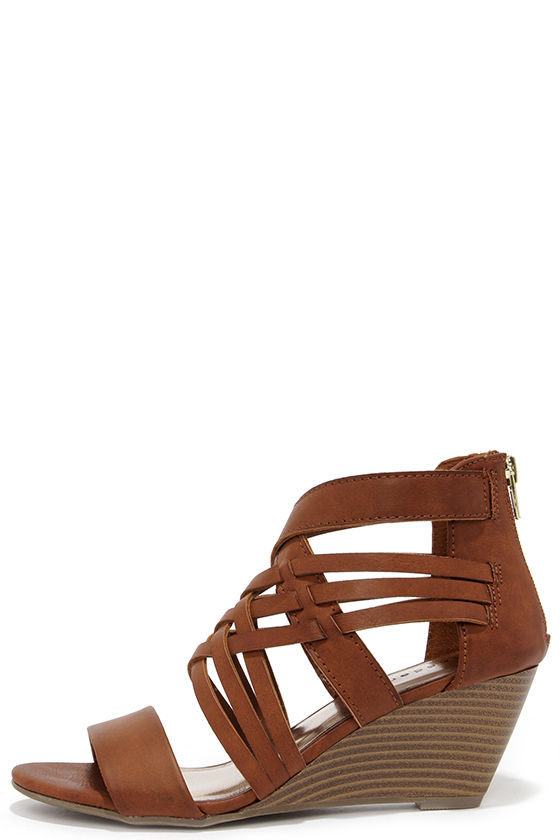 caged wedge sandals