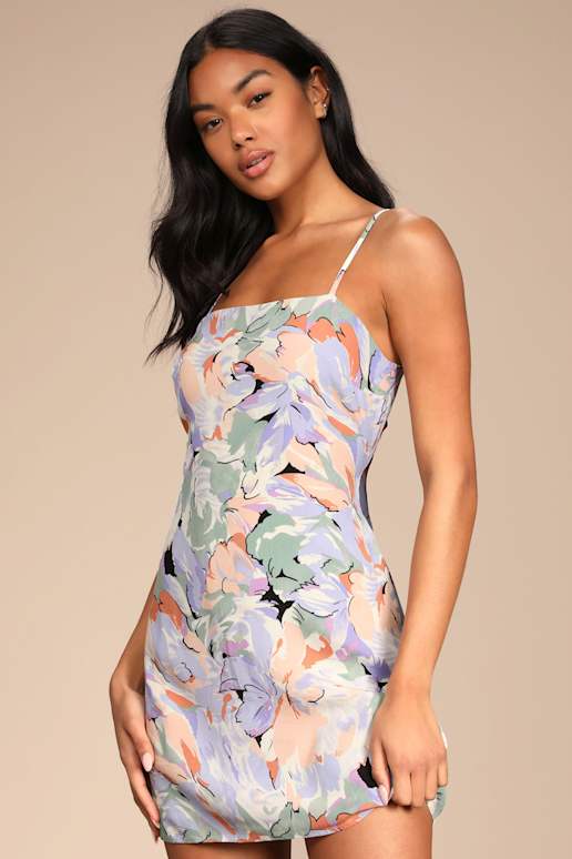 Dava Red Halter Drop Waist Ruffled Mini Dress