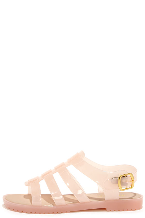 nude jelly sandals