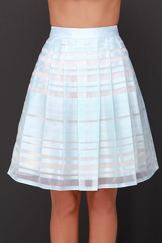 Gita Midi Blue Ice Wash Skirt | G.2303 main image 0