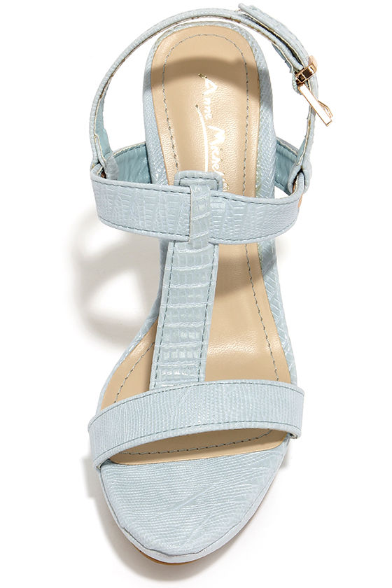 powder blue high heels