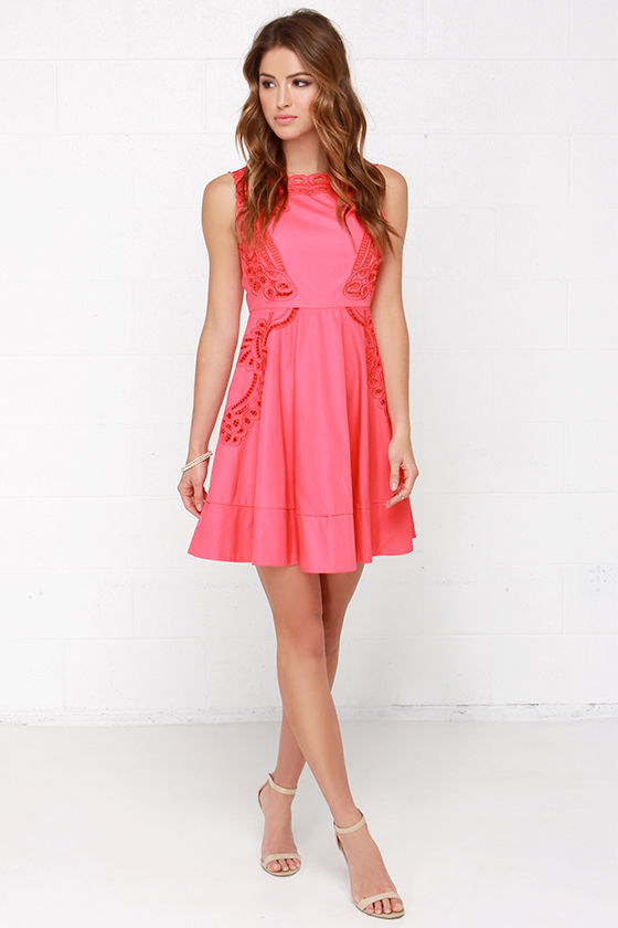 Venetian Rose Coral Pink Dress