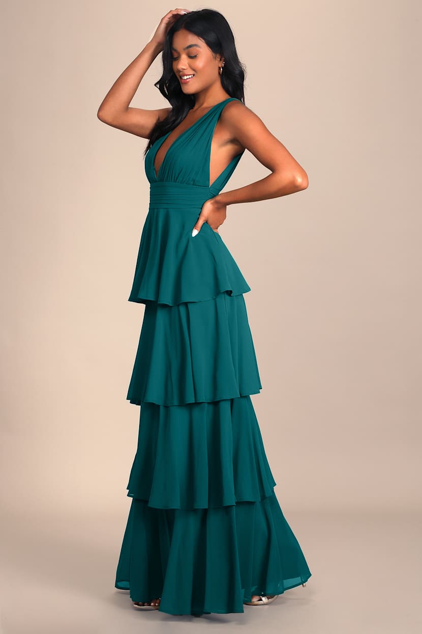 Lulus | Green Tiered Maxi Dress | Womens | XX-Small (Available in 3X, XS, S, M, L) | 100% Polyester Lulus | Green Tiered Maxi Dress | Womens | XX-Small (Available in 3X, XS, S, M, L) | 100% Polyester