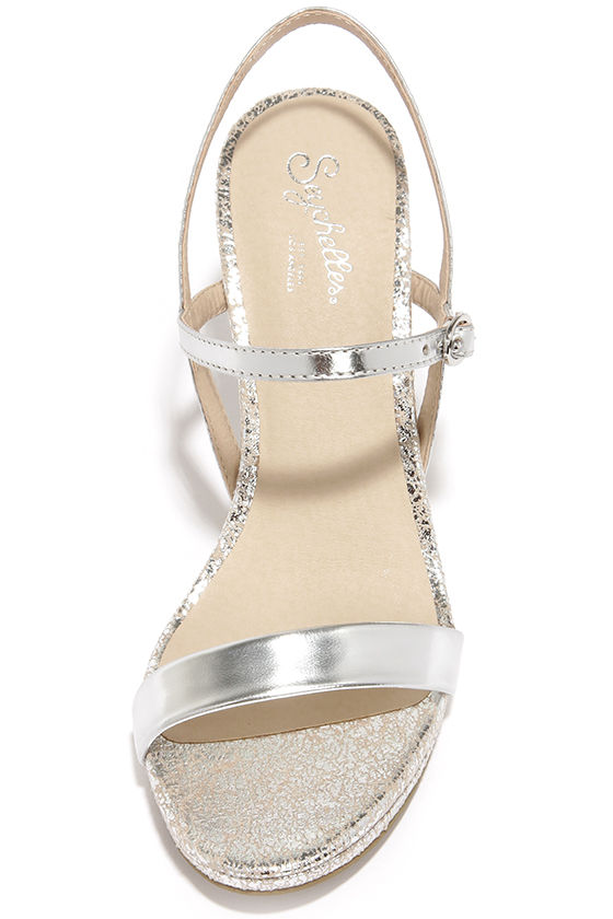 silver platform dress sandals