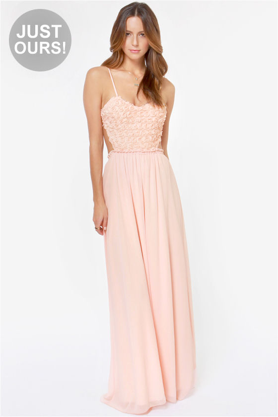 Beautiful Pink Dress - Backless Dress - Maxi Dress - Prom Dress - $49. ...