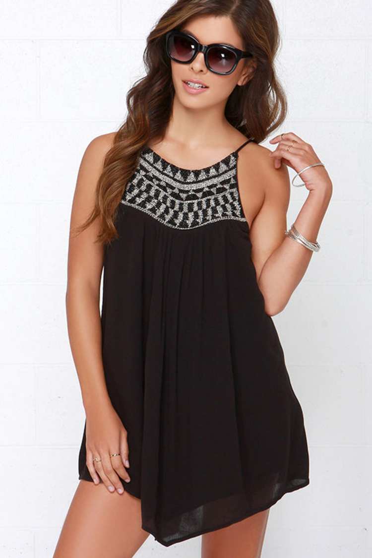 amuse society black dress Lara Woven Dress - Black