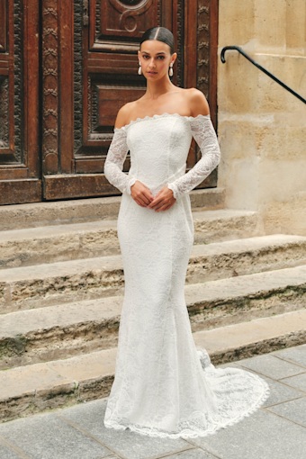 Beloved Promise White Lace Off-the-Shoulder Mermaid Maxi Dress