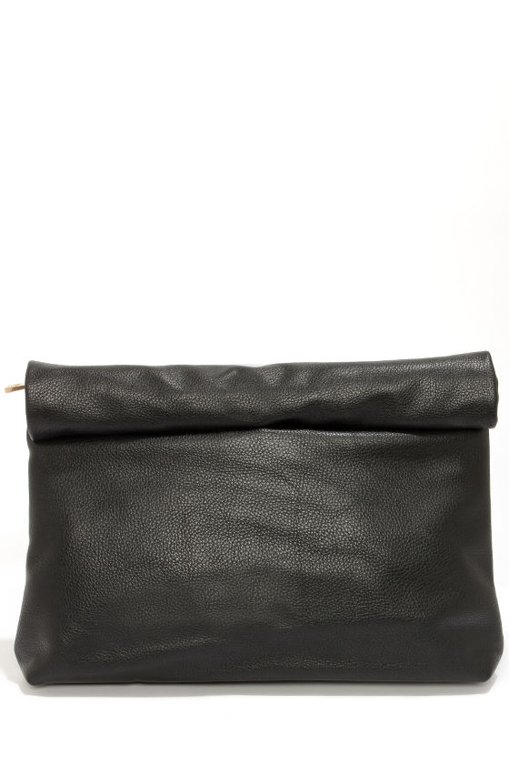 Cute Black Clutch Vegan Leather Clutch Black Purse 29.00 Lulus