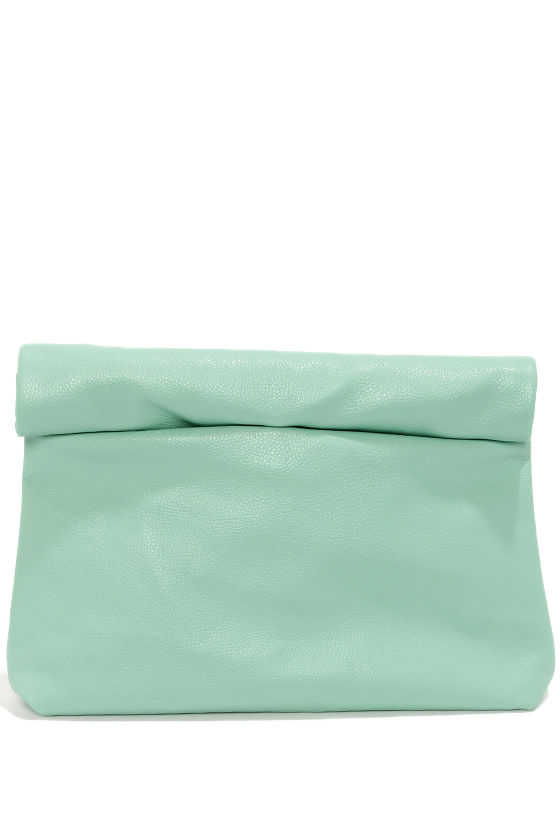 Cute Mint Green Clutch Faux Leather Clutch Mint Green Purse 29.