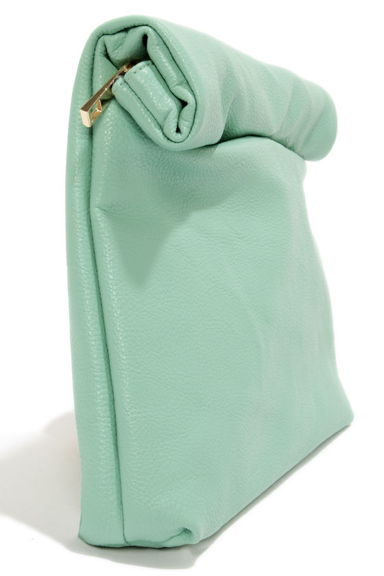 Cute Mint Green Clutch Vegan Leather Clutch Mint Green Purse 29.00
