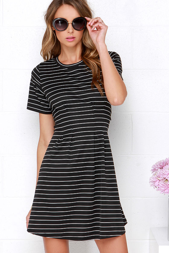 Black and White Dress - Striped Dress - Pleated Dress - $142.00 - Lulus